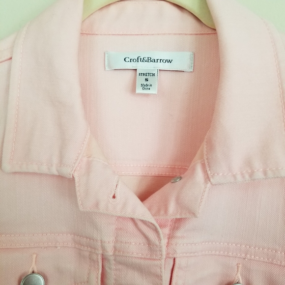 Croft & Barrow Pink Jean Jacket - Picture 3 of 5